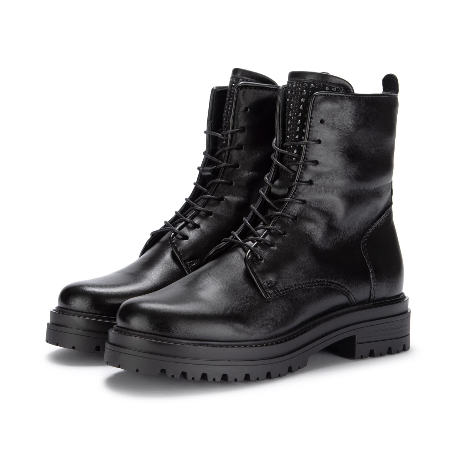 Mjus Women s Ankle Boots Leather Strass Black Buy at derna