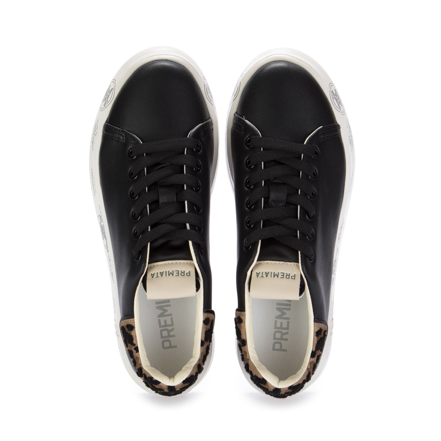 Women s Sneakers Premiata Belle Leather Black Spotted derna