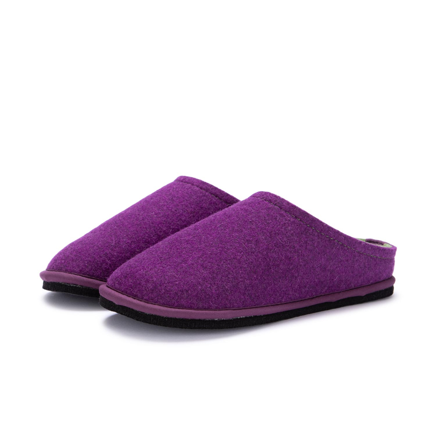 Women s Slippers L wenweiss Wool Felt Purple Green derna