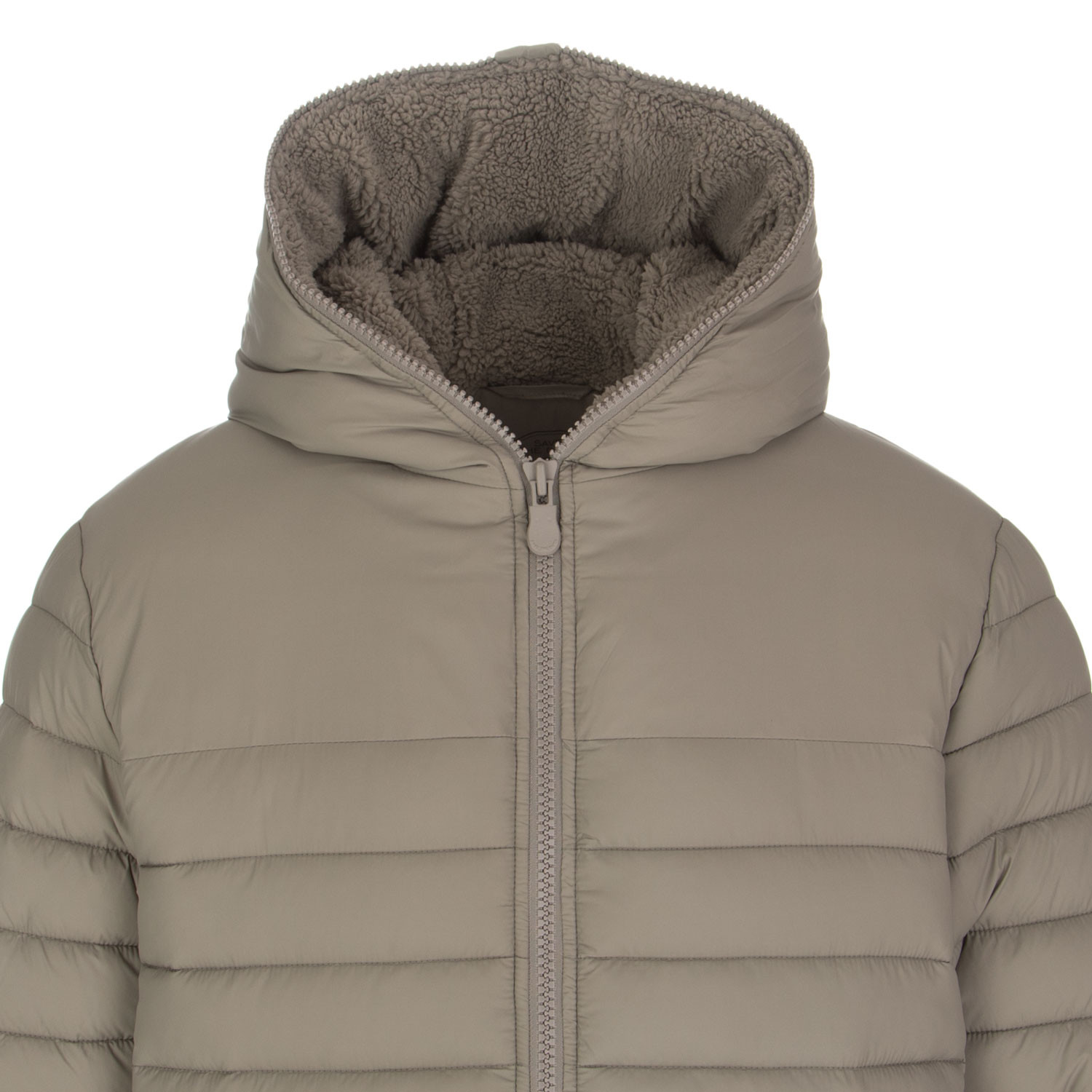 Men s Down Jacket Save The Duck Eco Teddy Morus Taupe Grey derna