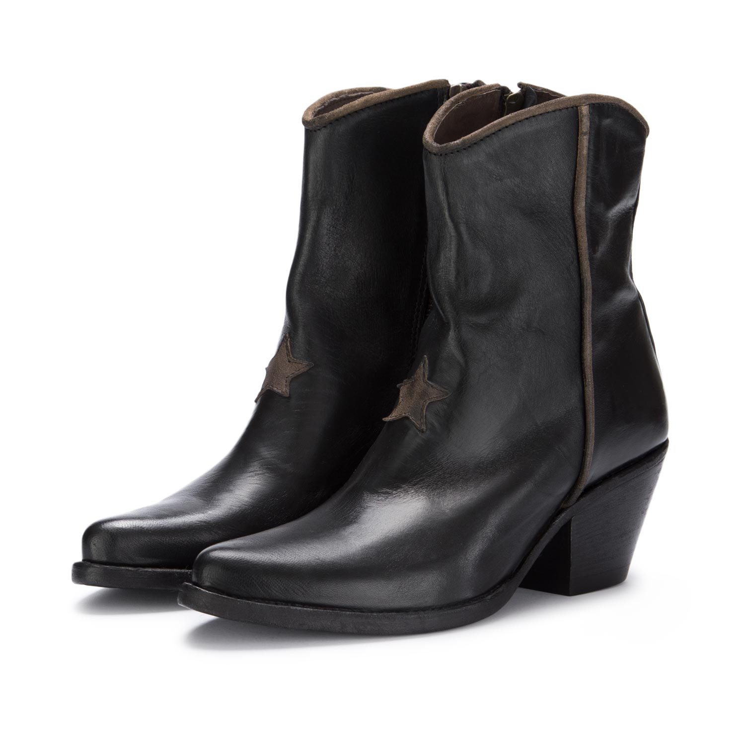 Stivaletti Texani da Donna Keep Calif Pelle Nero Compra su derna