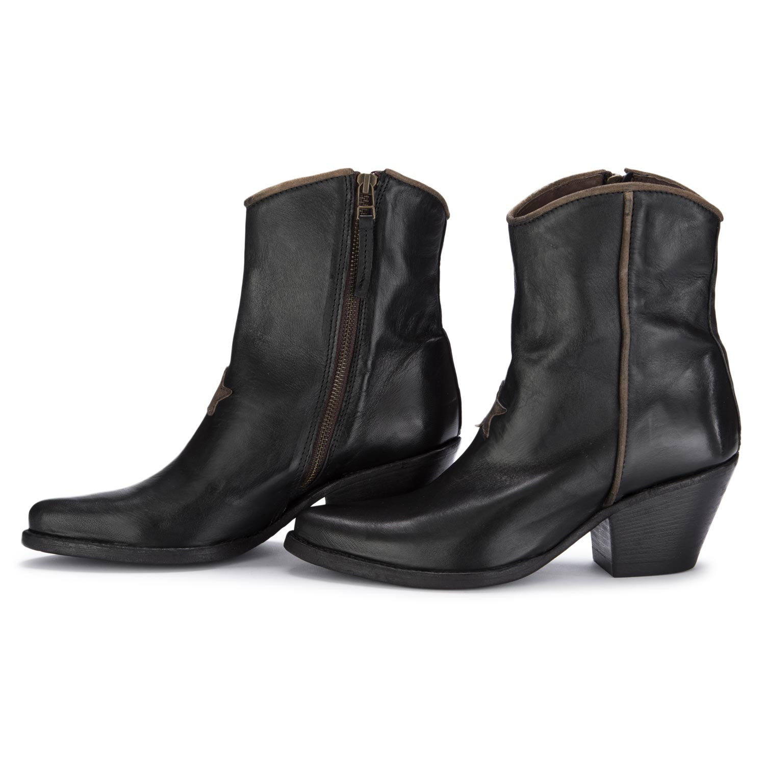 Stivaletti Texani da Donna Keep Calif Pelle Nero Compra su derna