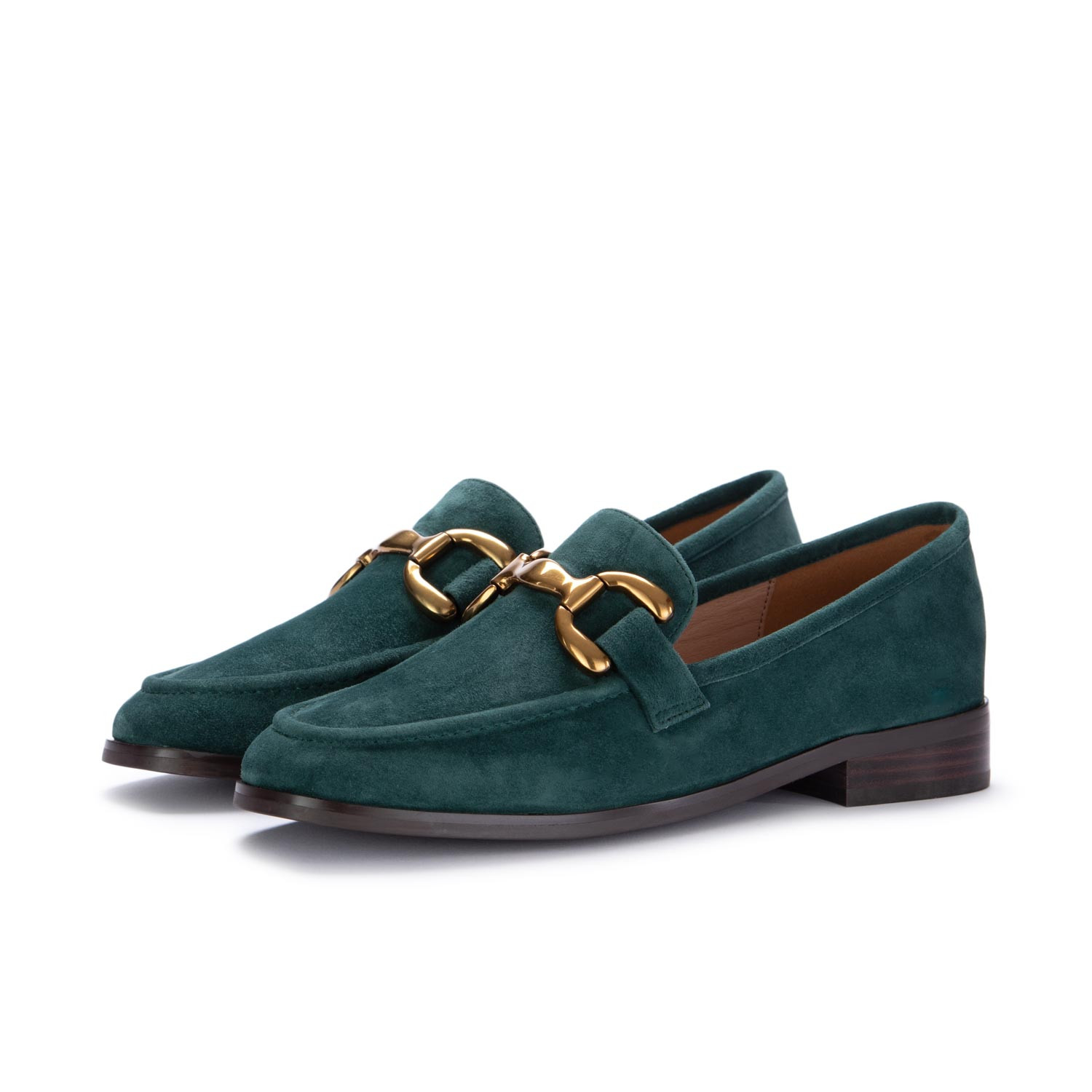 Bibi Lou Women s Loafers Zagreb Suede Dark Green derna