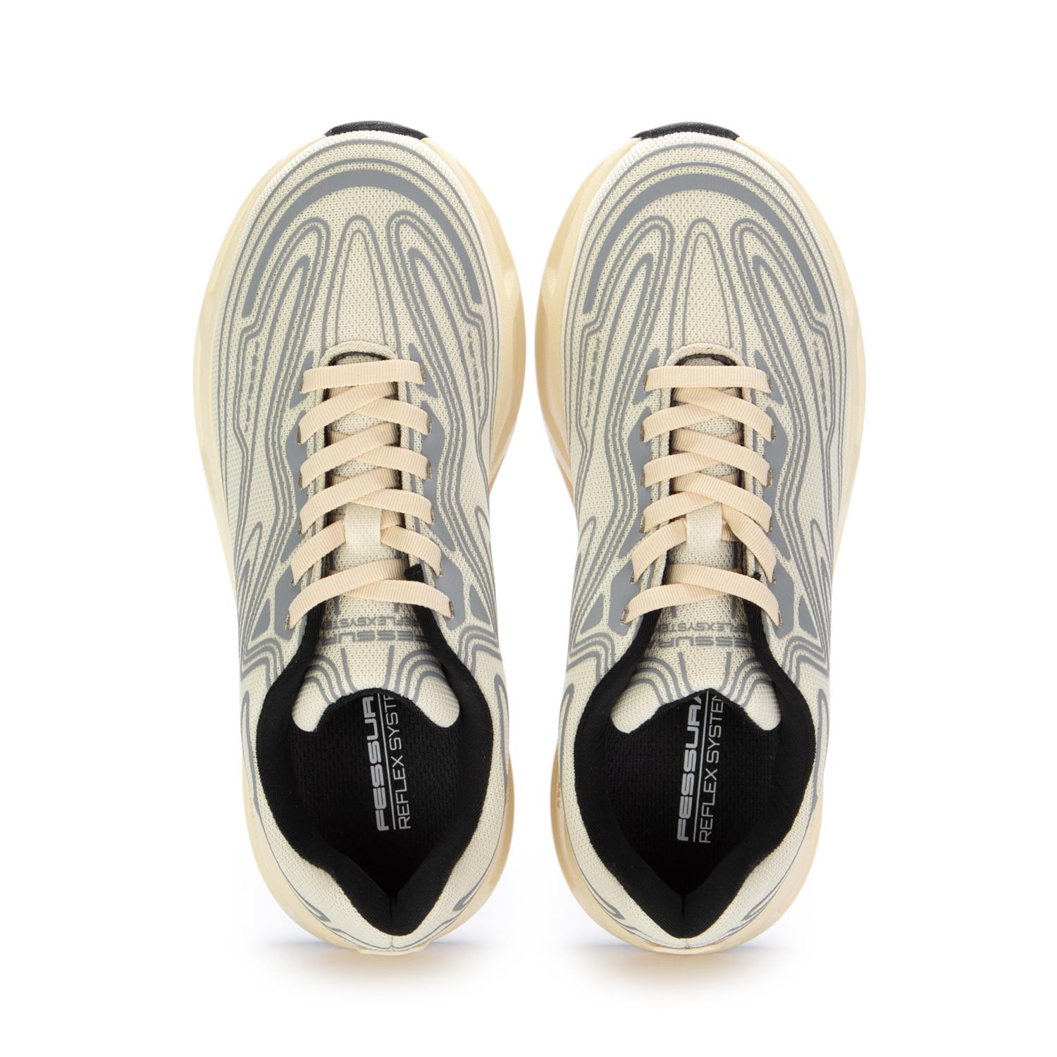 Sneakers da Donna Fessura Reflexsystem Avorio Grigio derna