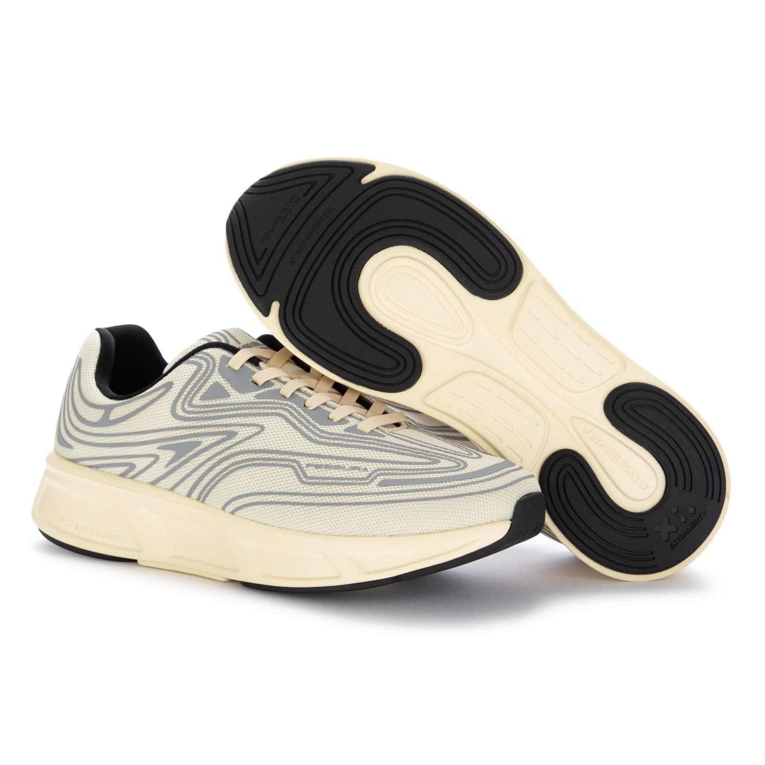 Sneakers da Uomo Fessura Reflexsystem Avorio Grigio derna