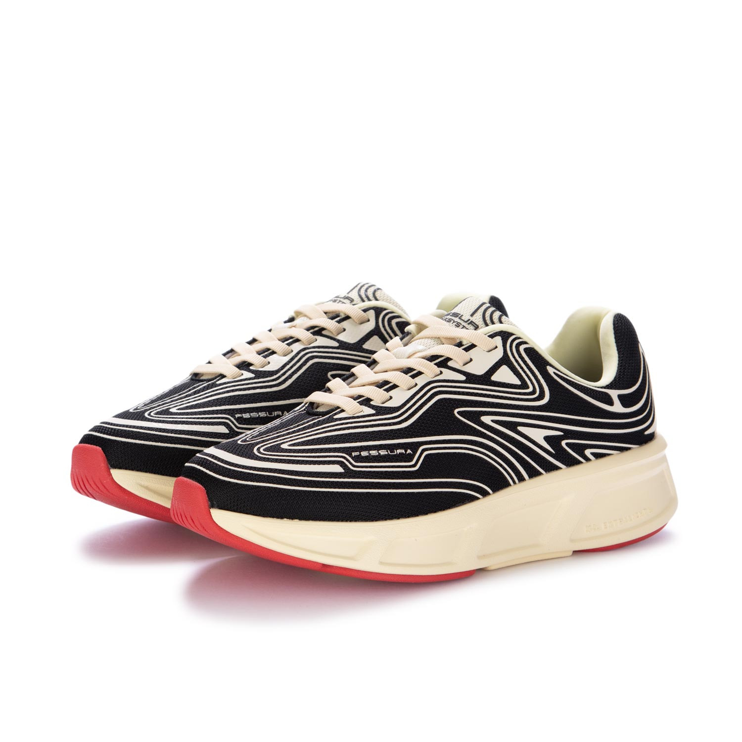Fessura Women s Sneakers Reflexsystem Black Cream White derna