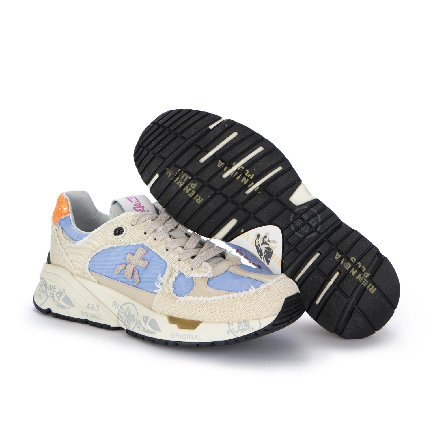 Women s Sneakers Premiata Mased Vintage Beige Lilac Shop at Derna
