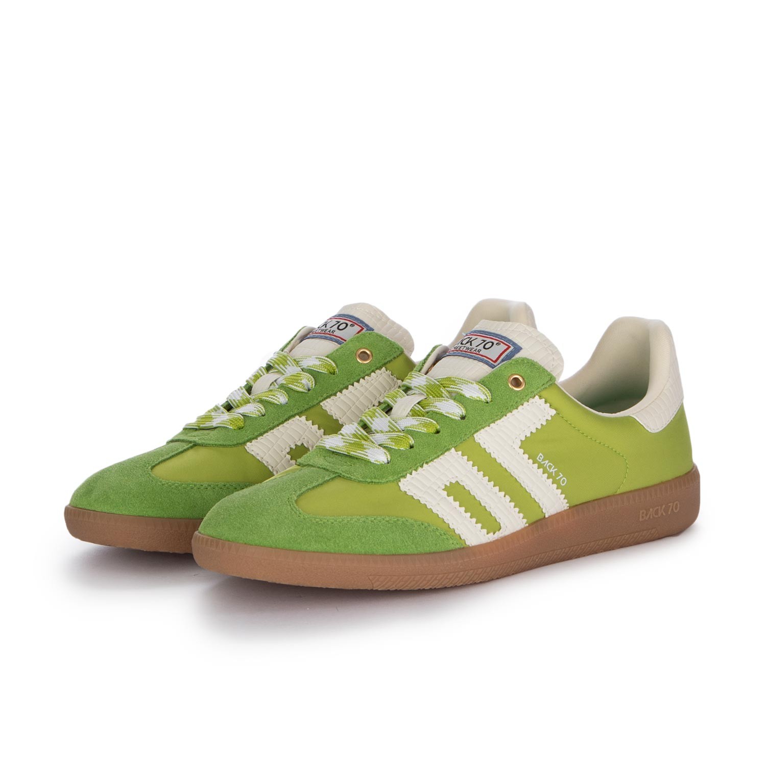 White shoes green back 2025