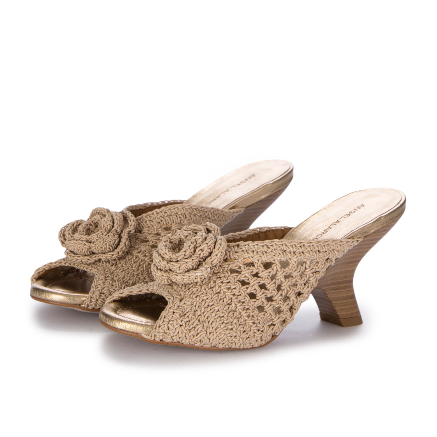 Sandali con Tacco da Donna Angel Alarcon Karane Beige Derna