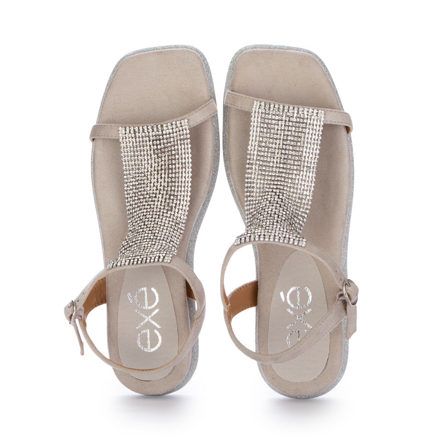 Women's Sandals Exè Sparkling Rhinestones Grey | Shop at