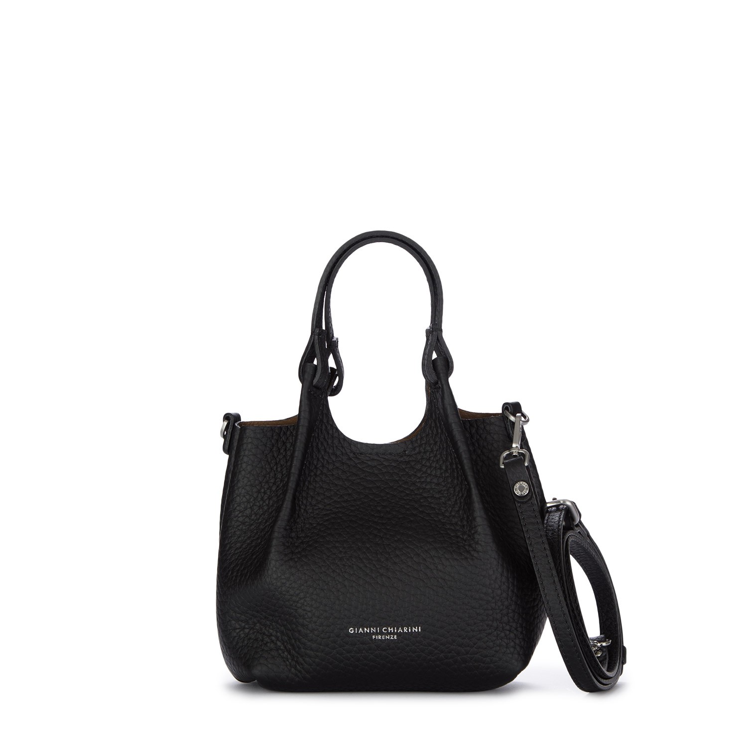 【希少・極美品✨️】Gianni Chiarini DUA S Hand Bag Bag Gianni Chiarini Dua in black double grain leather maxi