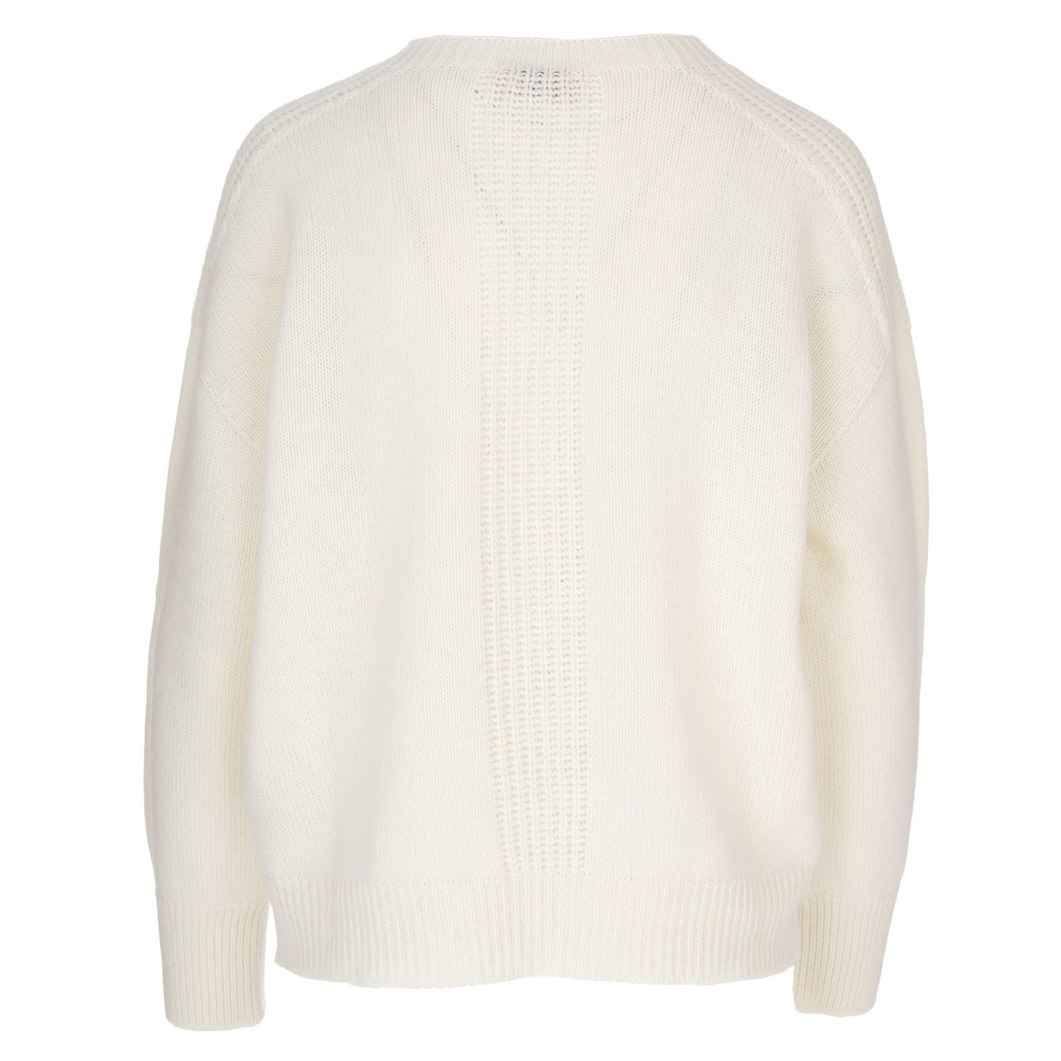 White cashmere pullover 2025