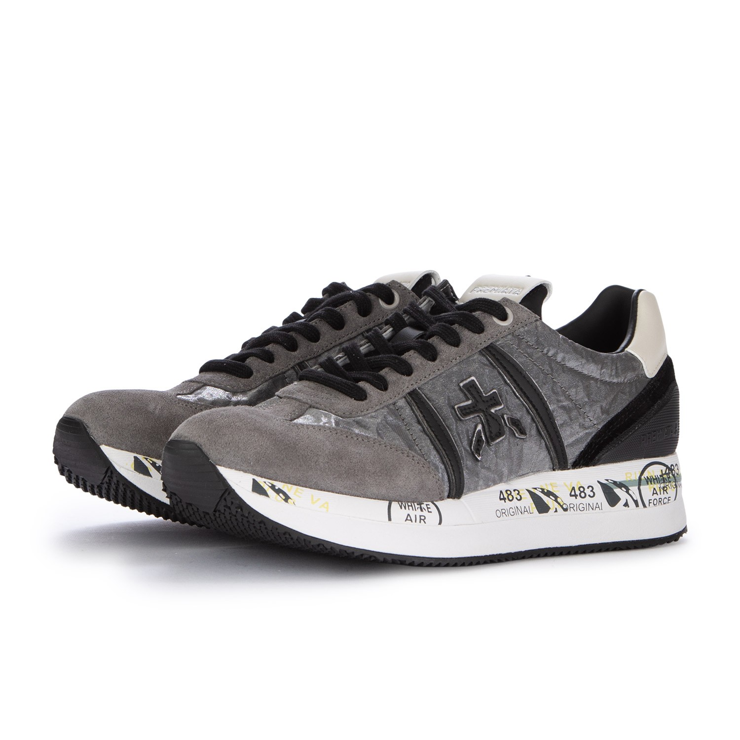 Sneakers da Donna Premiata Conny Grigio Nero Compra su Derna