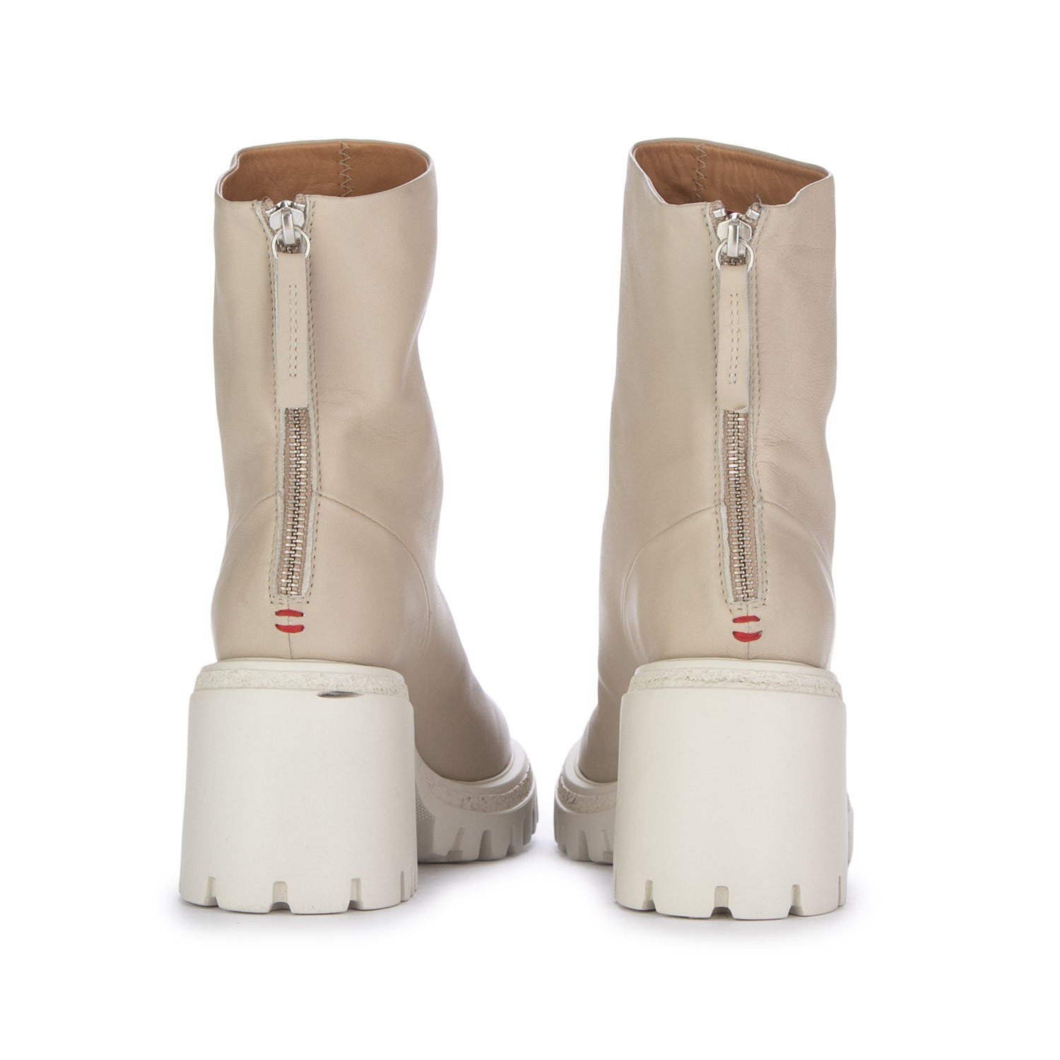 Cream wedge boots deals