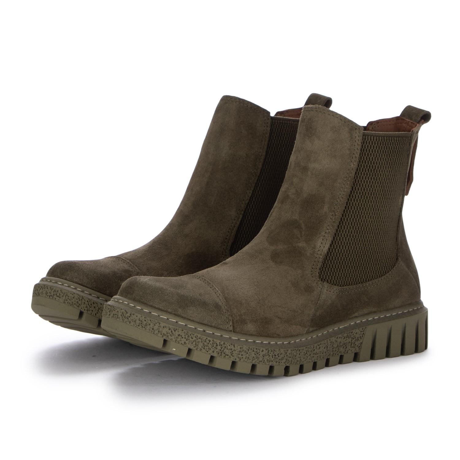 Green suede chelsea boots womens online