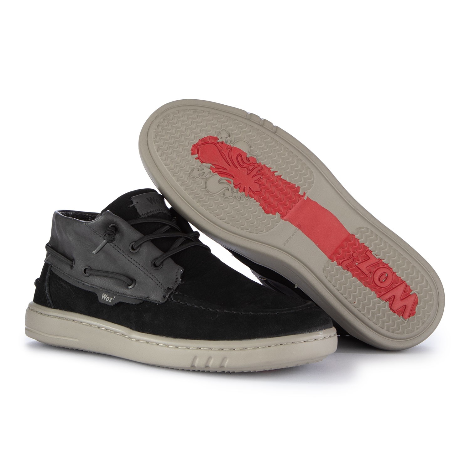 Scarpe Allacciate da Uomo Woz Sam Nabuck Nero Compra su Derna