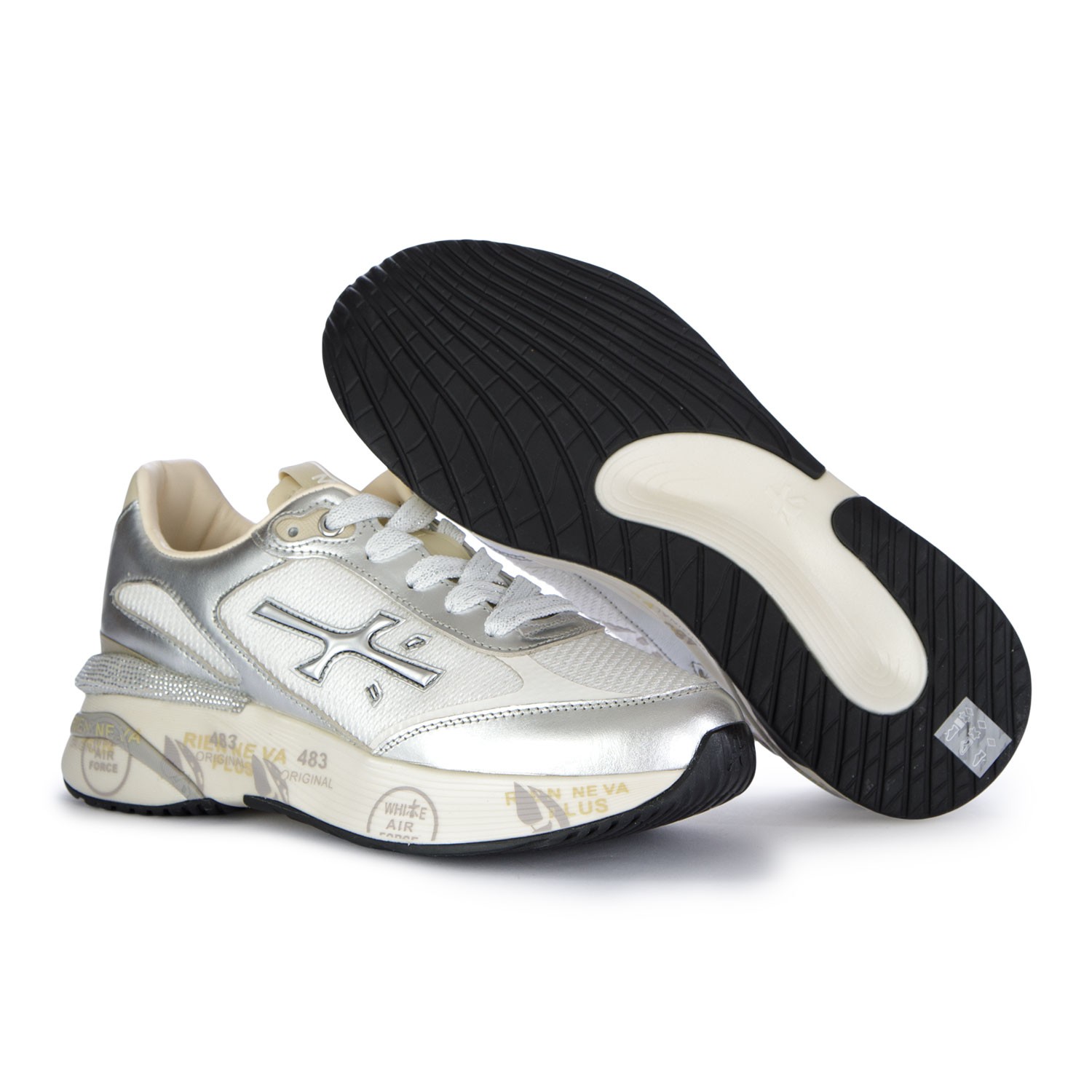 Women s Sneakers Premiata Moreund Silver Shop at Derna