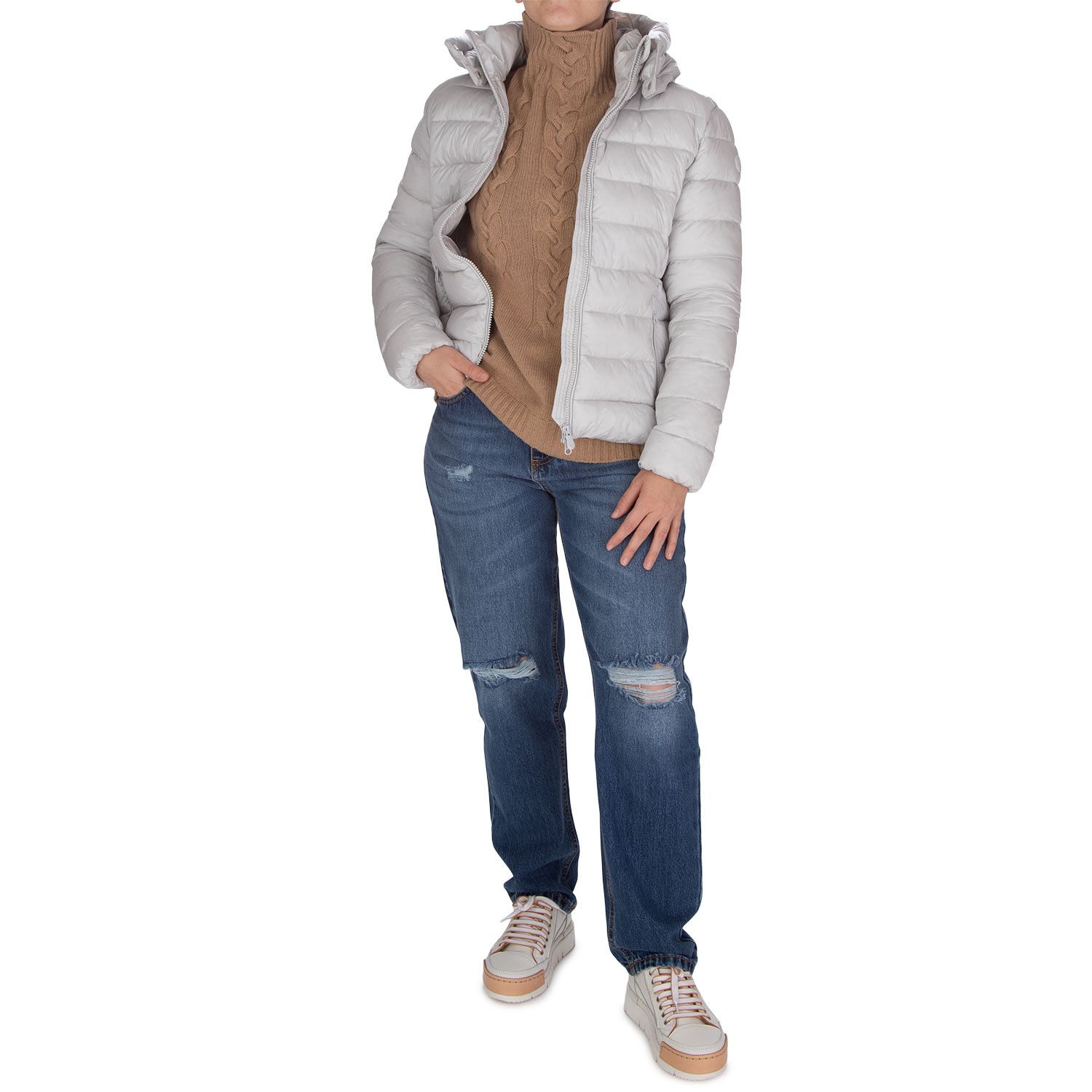 Women's Down Jacket Save the Duck Jade19 Viola Grey | Shop