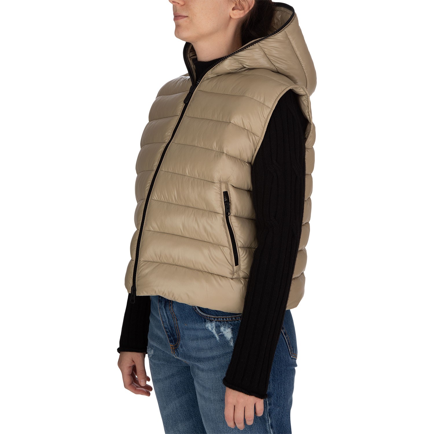 Women s Cropped Vest Save the Duck Love19 Romina Beige Derna