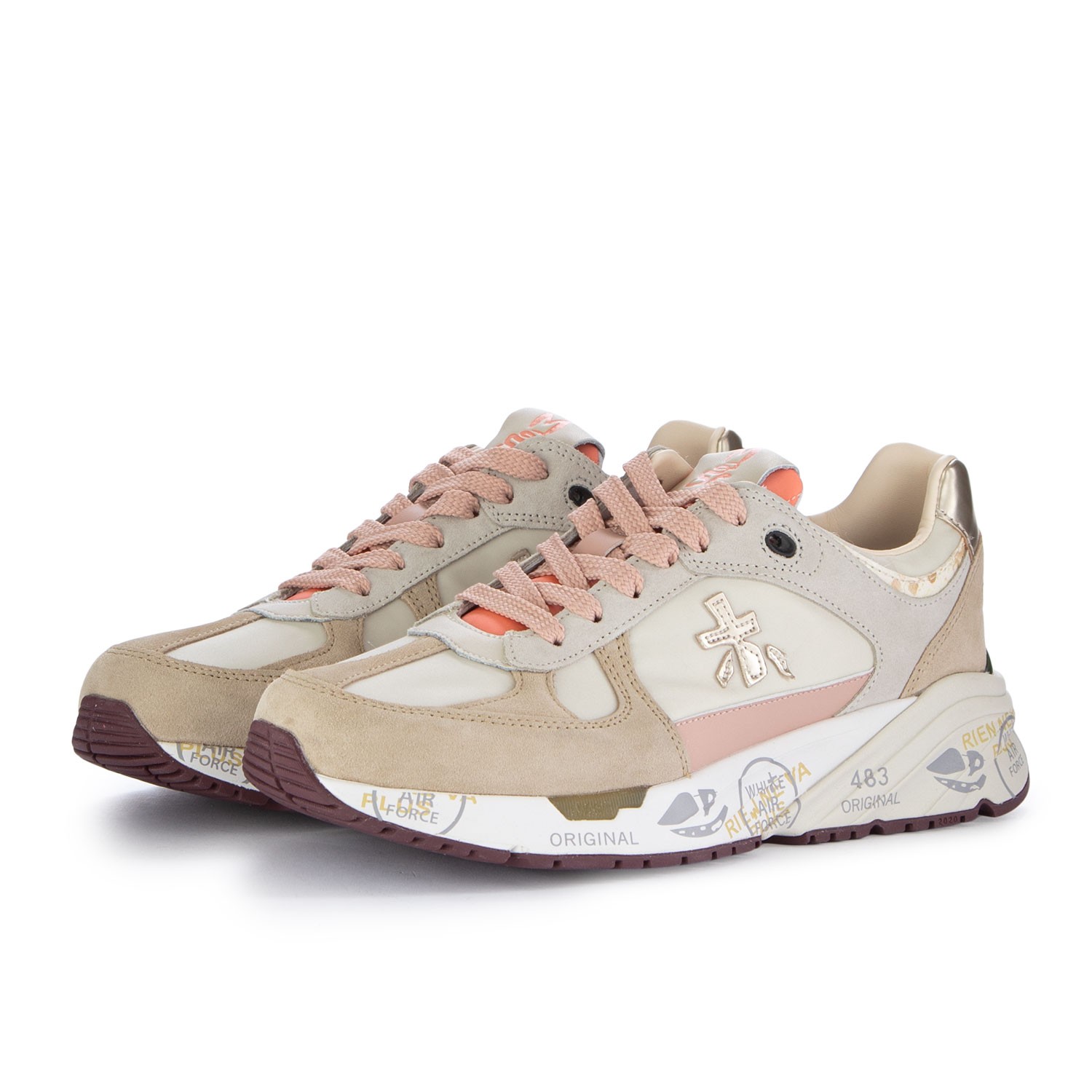 Women's Sneakers Premiata Mased Beige Pink | Shop at Derna.it